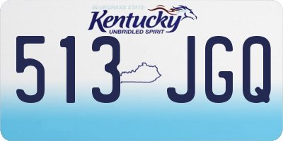 KY license plate 513JGQ