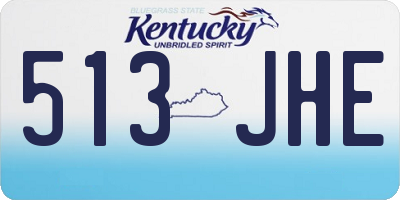KY license plate 513JHE