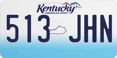 KY license plate 513JHN