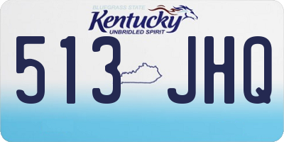 KY license plate 513JHQ