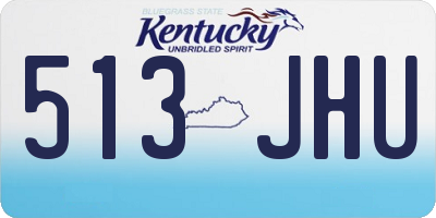 KY license plate 513JHU
