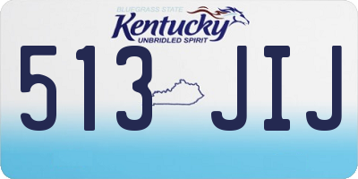KY license plate 513JIJ