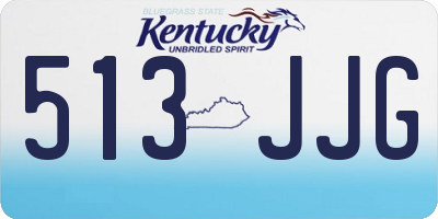 KY license plate 513JJG