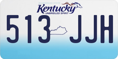 KY license plate 513JJH