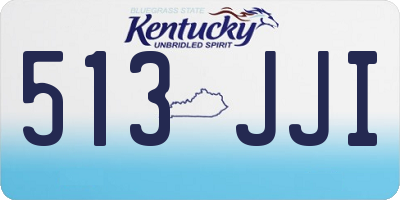KY license plate 513JJI