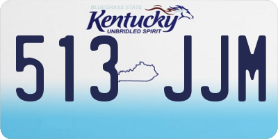 KY license plate 513JJM