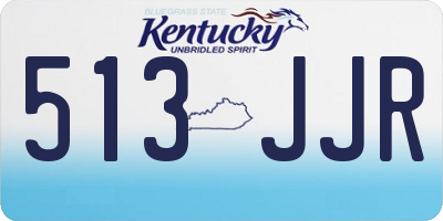 KY license plate 513JJR