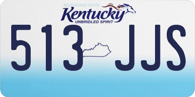 KY license plate 513JJS
