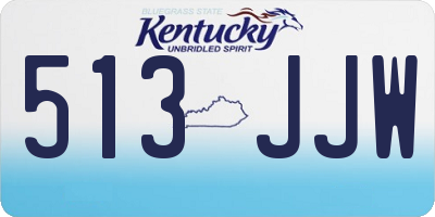 KY license plate 513JJW