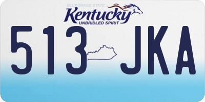 KY license plate 513JKA