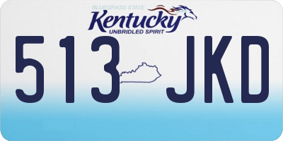 KY license plate 513JKD