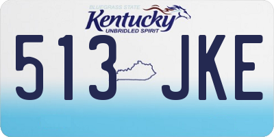 KY license plate 513JKE