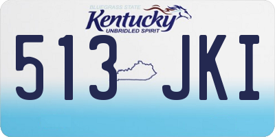 KY license plate 513JKI