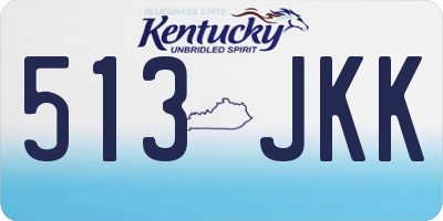 KY license plate 513JKK