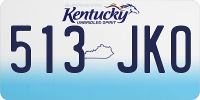 KY license plate 513JKO