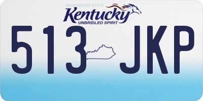 KY license plate 513JKP