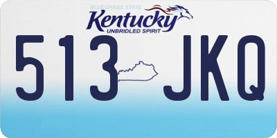 KY license plate 513JKQ