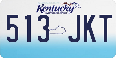 KY license plate 513JKT