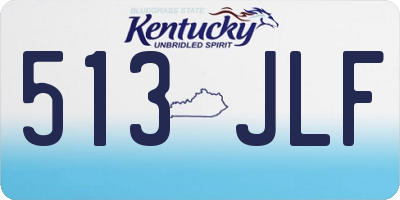 KY license plate 513JLF
