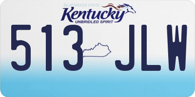 KY license plate 513JLW