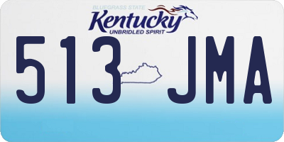 KY license plate 513JMA