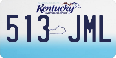 KY license plate 513JML