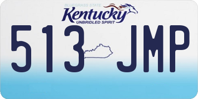 KY license plate 513JMP