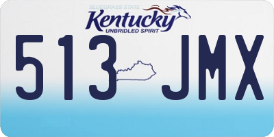 KY license plate 513JMX