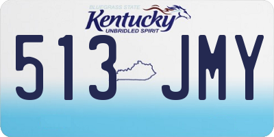 KY license plate 513JMY
