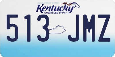 KY license plate 513JMZ