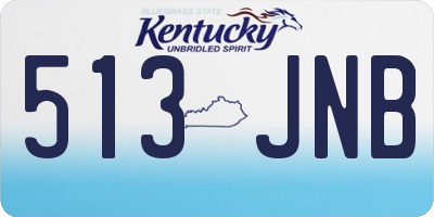 KY license plate 513JNB