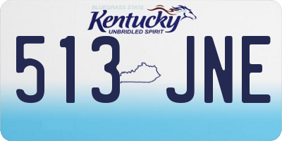 KY license plate 513JNE