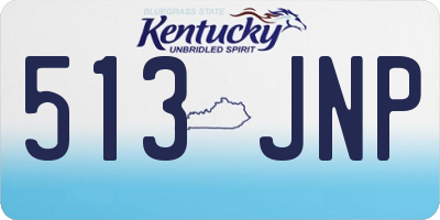 KY license plate 513JNP