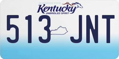KY license plate 513JNT