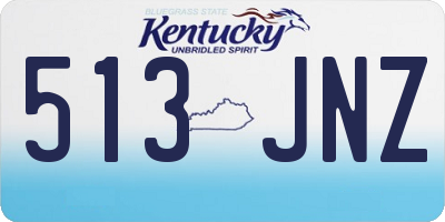 KY license plate 513JNZ