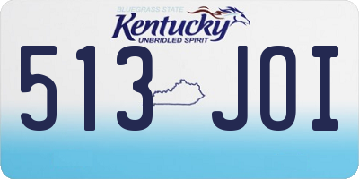 KY license plate 513JOI