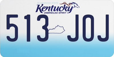 KY license plate 513JOJ