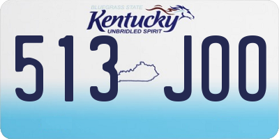 KY license plate 513JOO