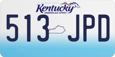 KY license plate 513JPD