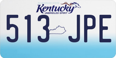 KY license plate 513JPE