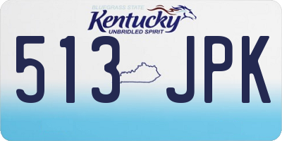 KY license plate 513JPK