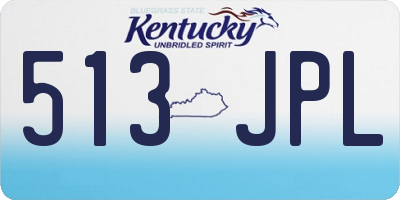 KY license plate 513JPL