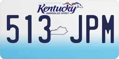KY license plate 513JPM