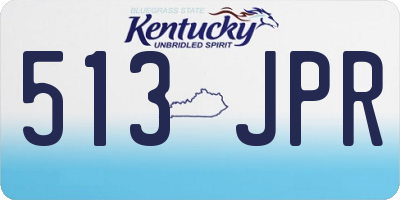 KY license plate 513JPR
