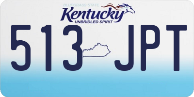 KY license plate 513JPT