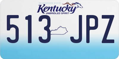 KY license plate 513JPZ
