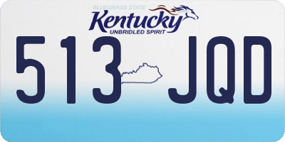 KY license plate 513JQD