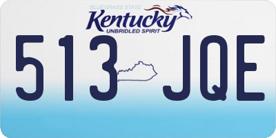 KY license plate 513JQE