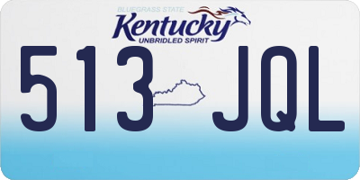 KY license plate 513JQL