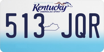 KY license plate 513JQR